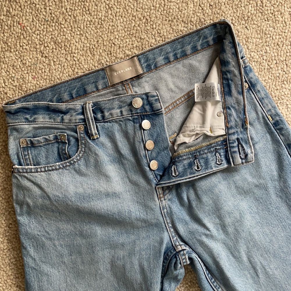 Everlane Denim Straight Leg Jeans - Light Blue